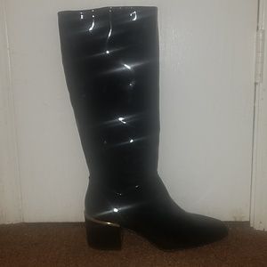 Zara patent leather boots